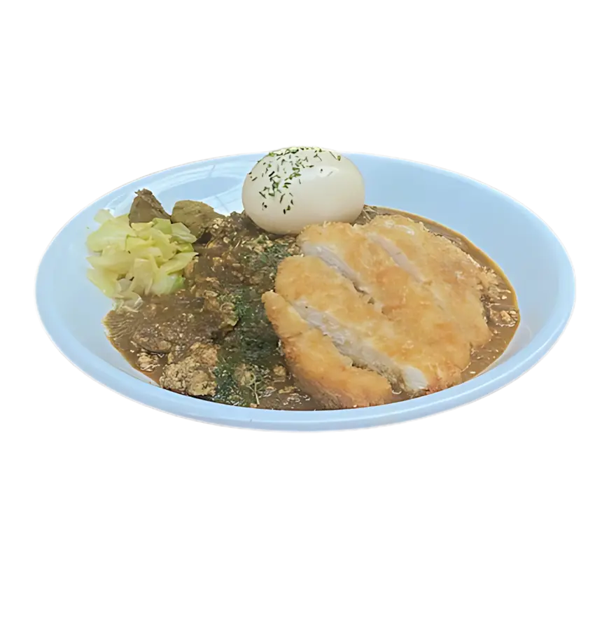 炸雞排·雞蛋·肉末咖哩